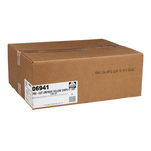 Mission Foods Pre-Cut Unfried Yellow Tortilla Chips - 4 Cut, 30 Pound.