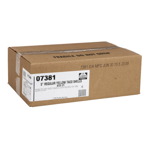 Mission Foods Regular Yellow CornTaco Shell, 5 inch - 25 per pack -- 8 packs per case.