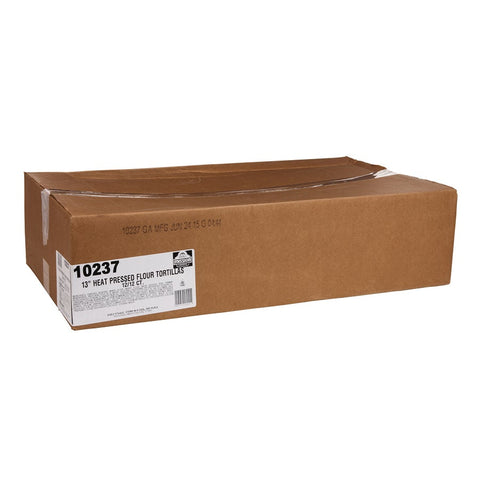 Mission Foods Heat Pressed Flour Tortilla, 13 inch - 12 per pack -- 12 packs per case.