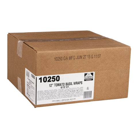 Mission Foods Tomato Basil Wrap, 12 inch - 12 per pack -- 6 packs per case.