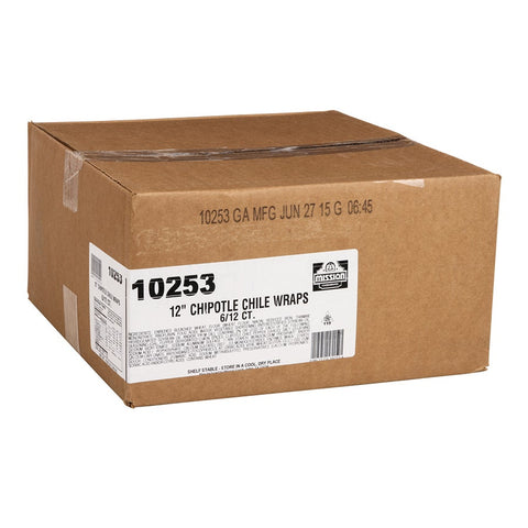 Mission Foods Chipotle Chile Wrap, 12 inch - 12 per pack -- 6 packs per case.
