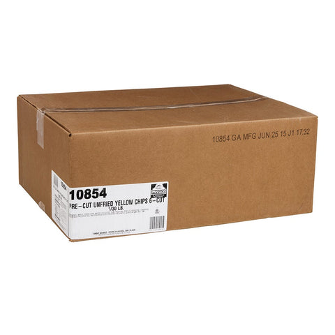 Mission Foods Pre-Cut Unfried Yellow Corn Tortilla Chips - 6 Cut, 30 Pound.
