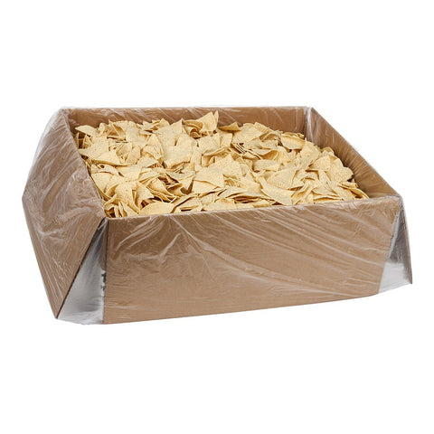 Mission Foods Pre-Cut Unfried Yellow Corn Tortilla Chips - 6 Cut, 30 Pound.