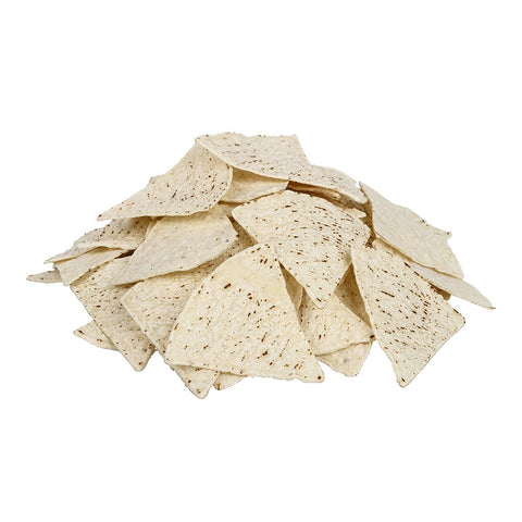Mission Foods Pre-Cut Unfried White Corn Tortilla Chips - 6 Cut, 30 Pound.