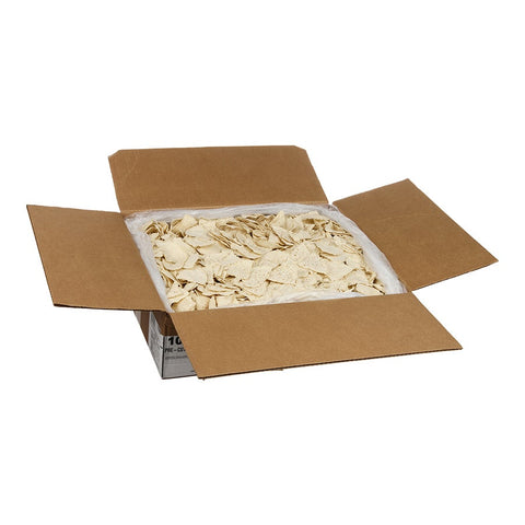 Mission Foods Pre-Cut Unfried White Corn Thin Tortilla Chips - 4 Cut, 20 Pound.