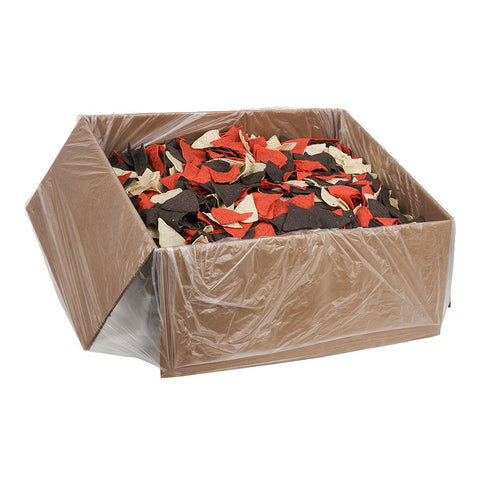 Mission Foods Pre-Cut Unfried Tri-Color Tortilla Chips - 6 Cut, 25 Pound.