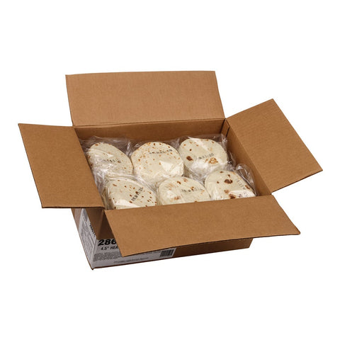 Mission Foods Heat Pressed Flour Tortilla, 4.5 inch - 12 count per pack -- 24 packs per case.