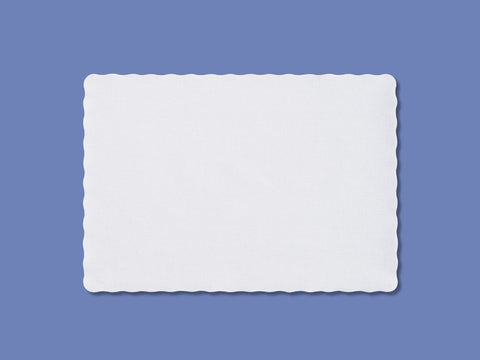 Smith Lee White Knurl Embossed Placemat, 9.75 x 13.75 inch -- 1000 per case.