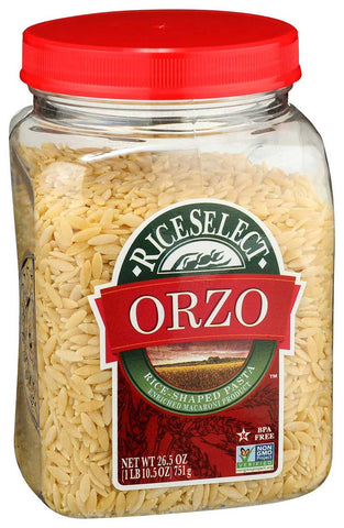 Rice Select Orzo Traditional Plain Pasta, 26.5 Ounce -- 4 per case.