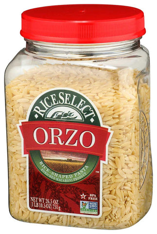 Rice Select Orzo Traditional Plain Pasta, 26.5 Ounce -- 4 per case.