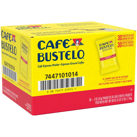 Bustelo Regular Coffee Fraction Pack -- 30 per case.