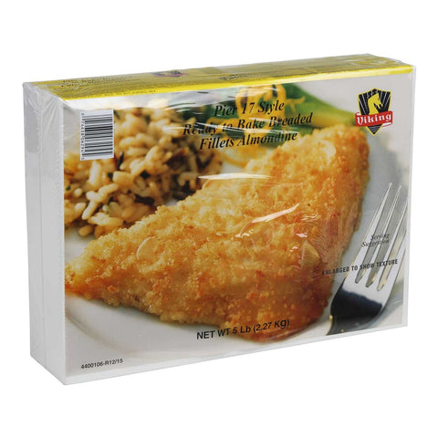 Viking Pier 17 Almondine Alaska Pollock, 4 Ounce -- 2 per case.
