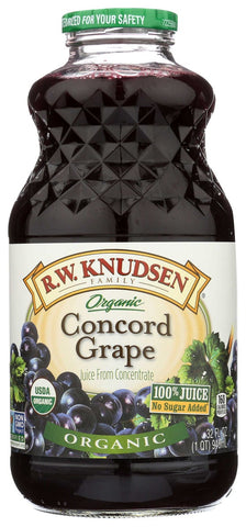 R.W. Knudsen Organic Concord Grape Juice, 32 Fluid Ounce -- 6 per case