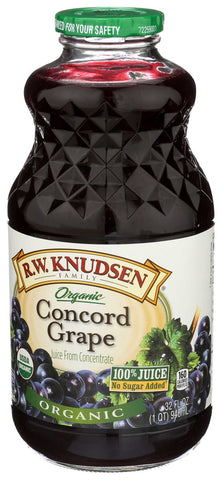 R.W. Knudsen Organic Concord Grape Juice, 32 Fluid Ounce -- 6 per case