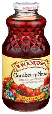 R.W. Knudsen Cranberry Nectar Juice, 32 Fluid Ounce -- 6 per case