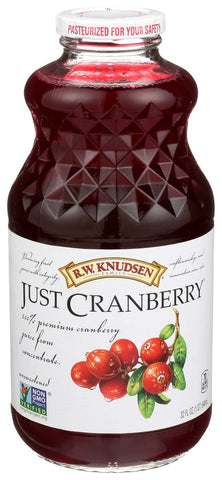 R.W. Knudsen Just Cranberry Juice, 32 Fluid Ounce -- 6 per case
