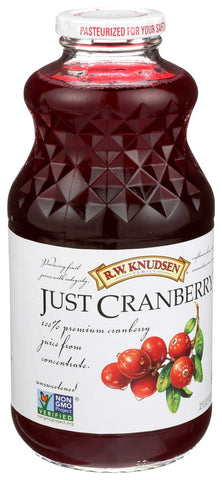 R.W. Knudsen Just Cranberry Juice, 32 Fluid Ounce -- 6 per case