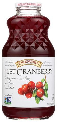 R.W. Knudsen Just Cranberry Juice, 32 Fluid Ounce -- 6 per case