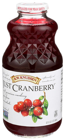 R.W. Knudsen Just Cranberry Juice, 32 Fluid Ounce -- 6 per case
