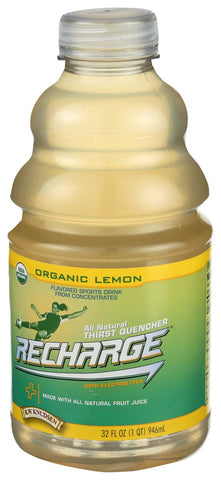 R.W. Knudsen Recharge Organic Lemon Juice, 32 Fluid Ounce -- 6 per case