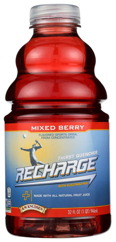 R.W. Knudsen Recharge Mixed Berry Juice, 32 Fluid Ounce -- 6 per case
