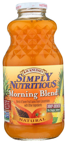 R.W. Knudsen Simply Nutritious Morning Blend Juice, 32 Fluid Ounce -- 6 per case