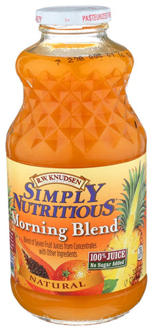 R.W. Knudsen Simply Nutritious Morning Blend Juice, 32 Fluid Ounce -- 6 per case