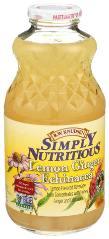 R.W. Knudsen Simply Nutritious Lemon Ginger Echinacea Juice, 32 Fluid Ounce -- 6 per case