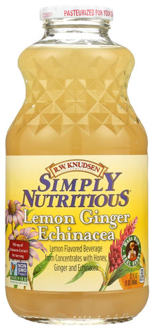 R.W. Knudsen Simply Nutritious Lemon Ginger Echinacea Juice, 32 Fluid Ounce -- 6 per case