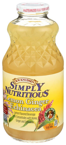 R.W. Knudsen Simply Nutritious Lemon Ginger Echinacea Juice, 32 Fluid Ounce -- 6 per case
