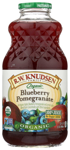 R.W. Knudsen Organic Blueberry Pomegranate Juice, 32 Fluid Ounce -- 6 per case