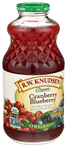 R.W. Knudsen Organic Cranberry Blueberry Juice, 32 Fluid Ounce -- 6 per case