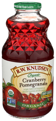 R.W. Knudsen Organic Cranberry Pomegranate Juice, 32 Fluid Ounce -- 6 per case
