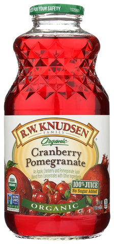 R.W. Knudsen Organic Cranberry Pomegranate Juice, 32 Fluid Ounce -- 6 per case