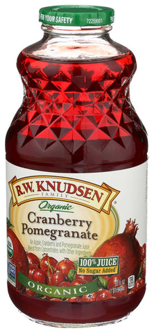 R.W. Knudsen Organic Cranberry Pomegranate Juice, 32 Fluid Ounce -- 6 per case