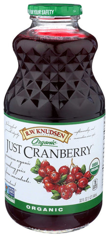R.W. Knudsen Organic Just Cranberry Juice, 32 Fluid Ounce -- 6 per case