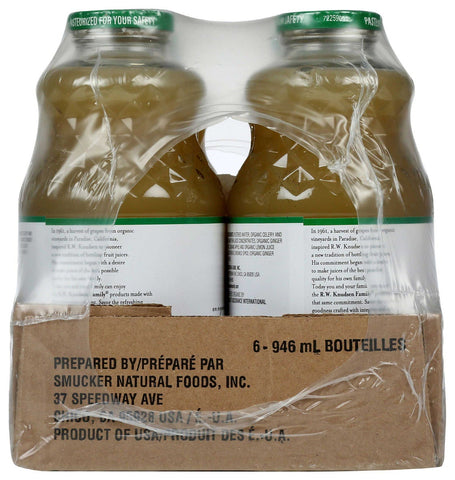 RW Knudsen Organic Celery Pear Ginger Juice Blend, 32 Fluid Ounce -- 6 per case