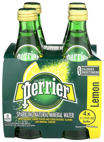 Perrier Lemon Sparkling Water, 11 Ounce -- 24 per case.