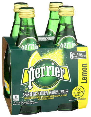 Perrier Lemon Sparkling Water, 11 Ounce -- 24 per case.
