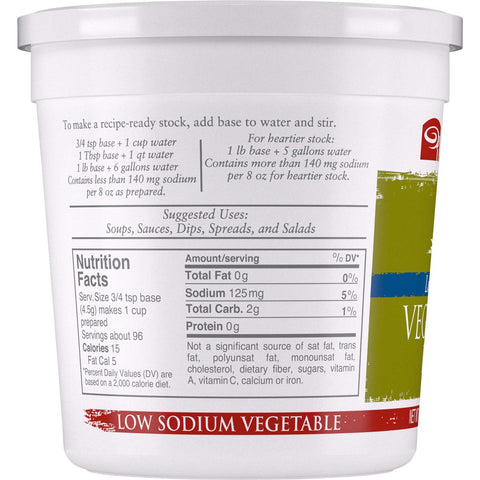 Nestle Minors Low Sodium No Added MSG Vegetable Base, 1 Pound -- 6 per case.