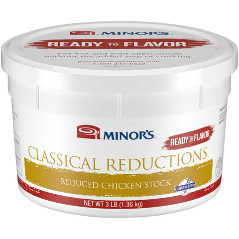 Minors Classical Reduction Roasted Gluten Free Chicken Stock, 3 Pound -- 4 per case.