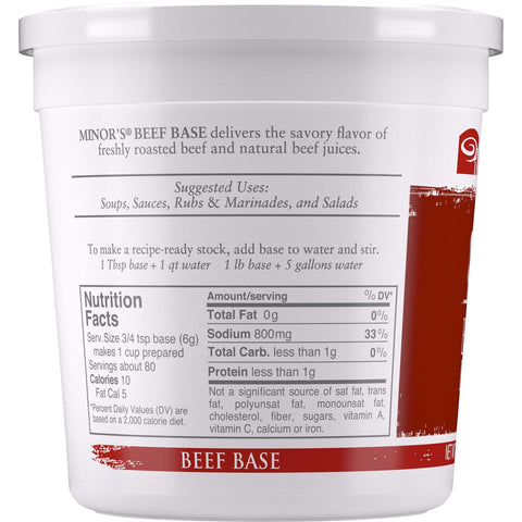 Nestle Minors No Added MSG Beef Base, 1 Pound -- 12 per case.