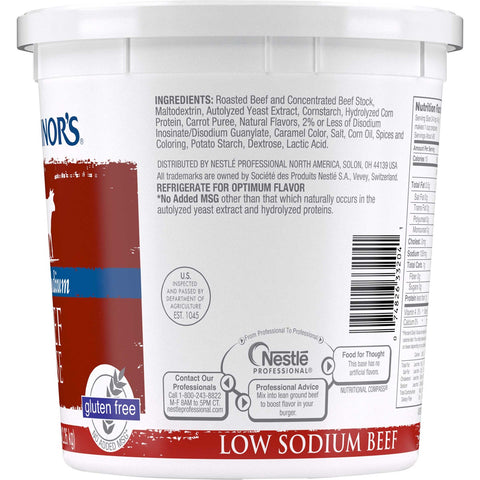 Nestle Minors Low Sodium No Added MSG Beef Base, 5 Pound -- 4 per case.