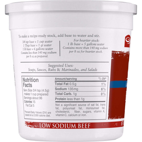 Nestle Minors Low Sodium Beef Base, 1 Pound -- 6 per case.