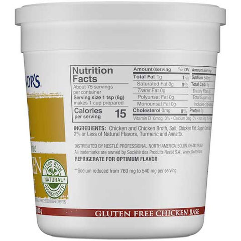 Minor's Gluten Free Chicken Base made with Natural Ingredients, 1 Pound -- 6 per case