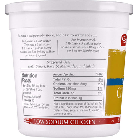 Nestle Minors Low Sodium No Added MSG Chicken Base, 1 Pound -- 6 per case.