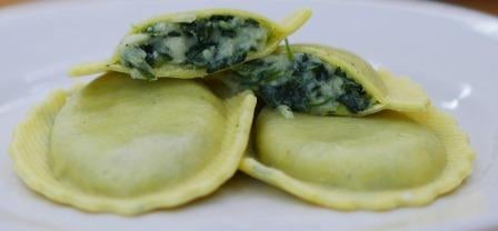 Seviroli Foods Large Round Spinach and Mozzarella Ravioli Pasta, 5 Pound -- 2 per case.