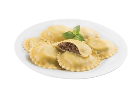 Seviroli Foods Large Round Beef Ravioli Pasta, 5 Pound -- 2 per case.
