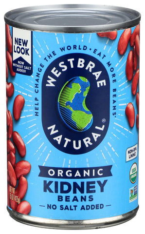 Westbrae Organic Kidney Beans; Fat Free - 15 ounce -- 12 per case.