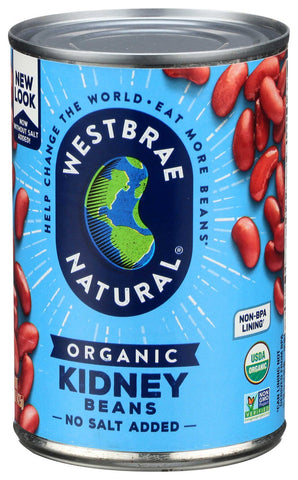 Westbrae Organic Kidney Beans; Fat Free - 15 ounce -- 12 per case.